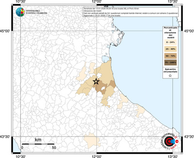 Mappa territorio comunale con almeno 3 questionari