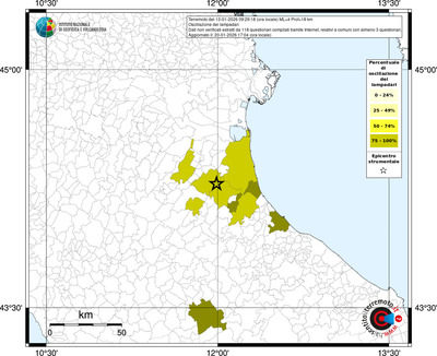 Mappa territorio comunale con almeno 3 questionari