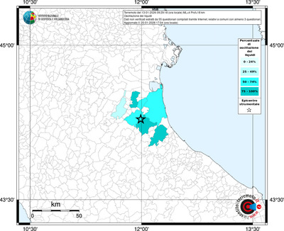 Mappa territorio comunale con almeno 3 questionari