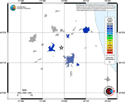 Mappa EMS - territori località