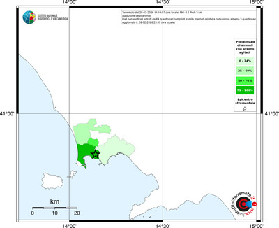 Mappa territorio comunale con almeno 3 questionari
