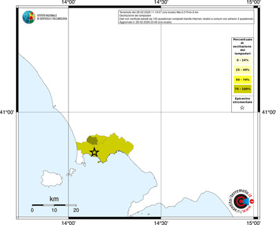 Mappa territorio comunale con almeno 3 questionari