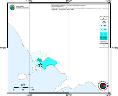 Mappa territorio comunale con almeno 3 questionari