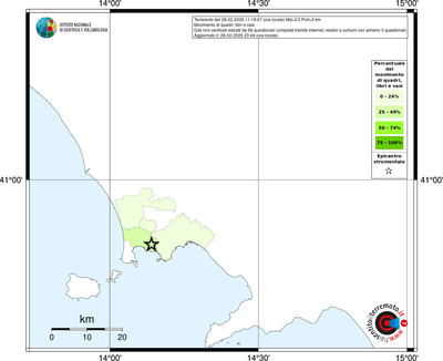 Mappa territorio comunale con almeno 3 questionari