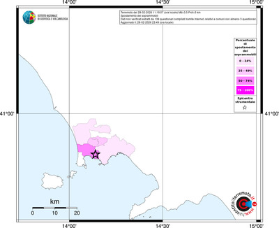 Mappa territorio comunale con almeno 3 questionari