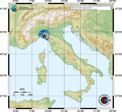 Area di invio delle email agli iscritti