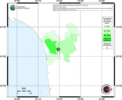 Mappa territorio comunale con almeno 3 questionari