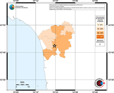 Mappa territorio comunale con almeno 3 questionari