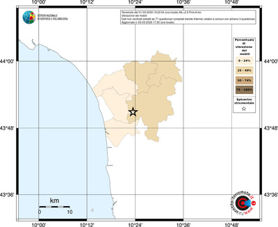 Mappa territorio comunale con almeno 3 questionari