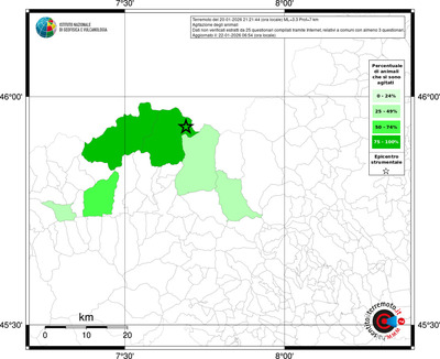 Mappa territorio comunale con almeno 3 questionari
