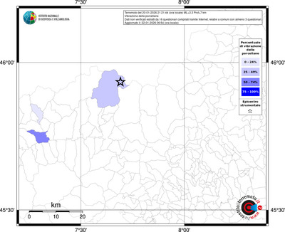 Mappa territorio comunale con almeno 3 questionari