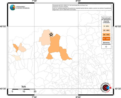 Mappa territorio comunale con almeno 3 questionari