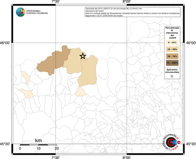 Mappa territorio comunale con almeno 3 questionari