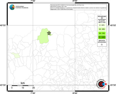 Mappa territorio comunale con almeno 3 questionari