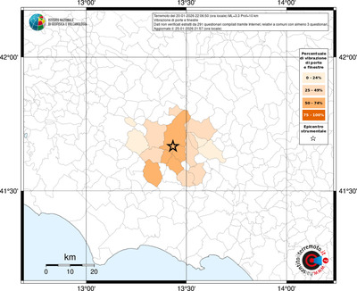Mappa territorio comunale con almeno 3 questionari