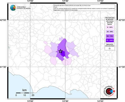 Mappa territorio comunale con almeno 3 questionari