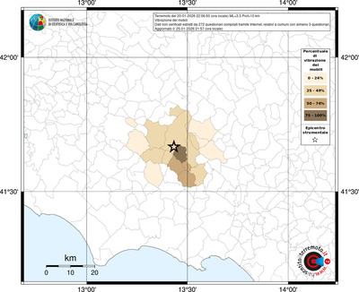Mappa territorio comunale con almeno 3 questionari