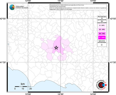 Mappa territorio comunale con almeno 3 questionari