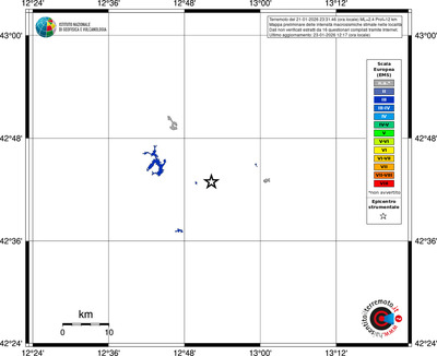 Mappa EMS - territori località