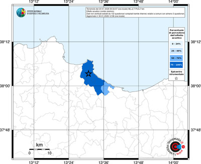 Mappa territorio comunale con almeno 3 questionari