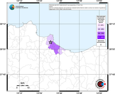 Mappa territorio comunale con almeno 3 questionari