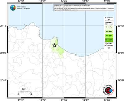 Mappa territorio comunale con almeno 3 questionari