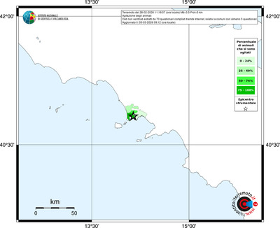 Mappa territorio comunale con almeno 3 questionari