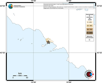 Mappa territorio comunale con almeno 3 questionari