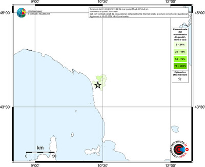 Mappa territorio comunale con almeno 3 questionari