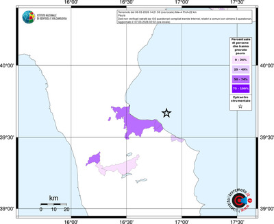 Mappa territorio comunale con almeno 3 questionari