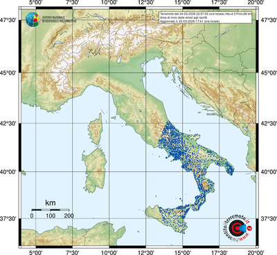 Area di invio delle email agli iscritti