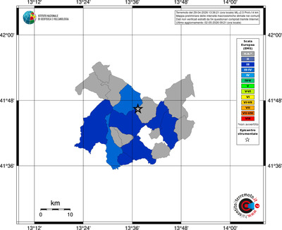 Mappa EMS - territori comuni