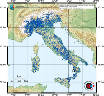 Area di invio delle email agli iscritti