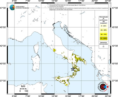 Mappa territorio comunale con almeno 3 questionari
