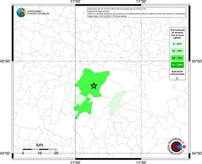 Mappa territorio comunale con almeno 3 questionari