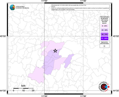 Mappa territorio comunale con almeno 3 questionari