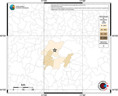 Mappa territorio comunale con almeno 3 questionari