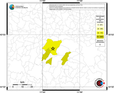 Mappa territorio comunale con almeno 3 questionari