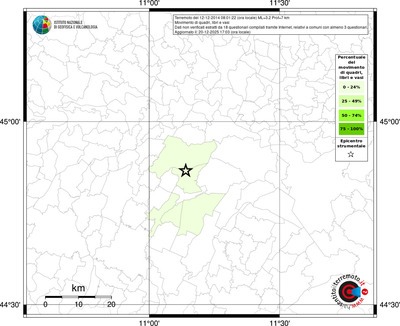 Mappa territorio comunale con almeno 3 questionari