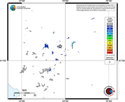 Mappa EMS - territori località
