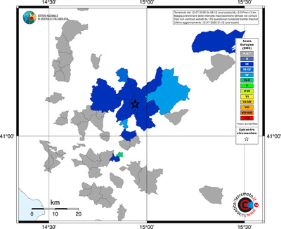 Mappa EMS - territori comuni