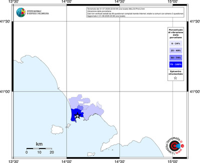 Mappa territorio comunale con almeno 3 questionari