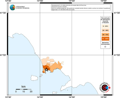 Mappa territorio comunale con almeno 3 questionari