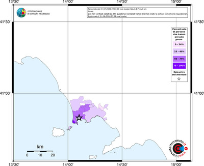 Mappa territorio comunale con almeno 3 questionari