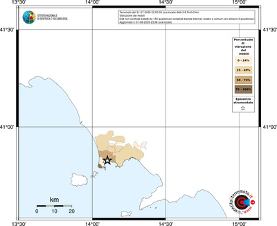 Mappa territorio comunale con almeno 3 questionari
