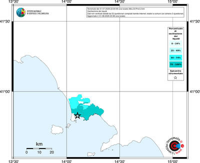 Mappa territorio comunale con almeno 3 questionari