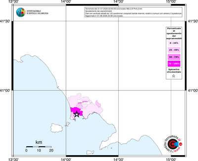 Mappa territorio comunale con almeno 3 questionari