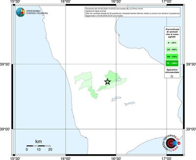 Mappa territorio comunale con almeno 3 questionari