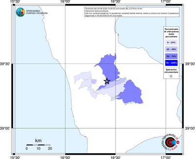 Mappa territorio comunale con almeno 3 questionari