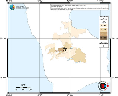 Mappa territorio comunale con almeno 3 questionari